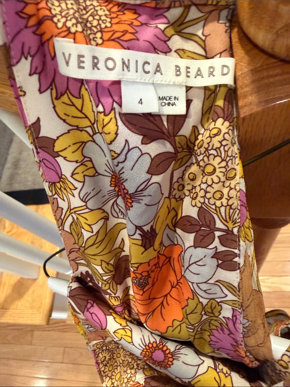 Veronica Beard Yellow, Pink & White Floral Tiered Maxi Dress - Picture 2 of 2